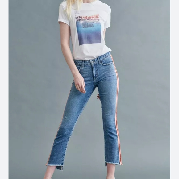 Capri denim red side stripe - Picture 1 of 10